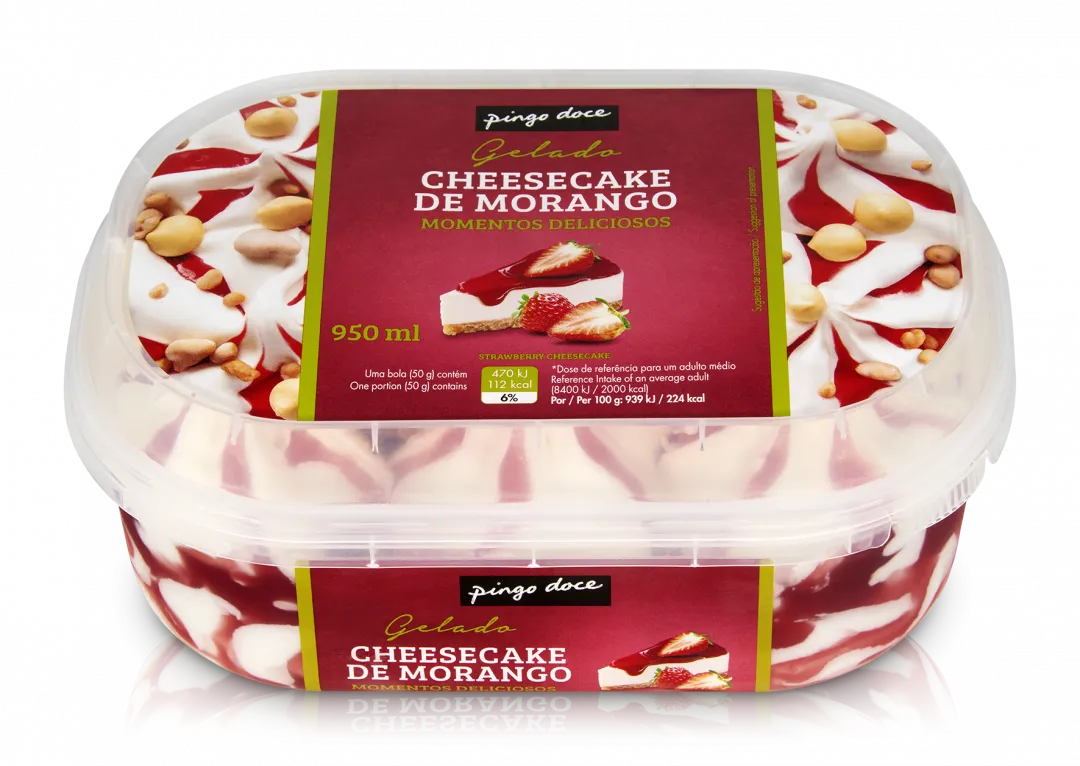 Gelado Strawberry Cheesecake