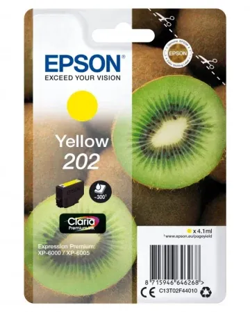 Tinteiro EPSON 202 Amarelo - Expression Premium XP-600x/610x
