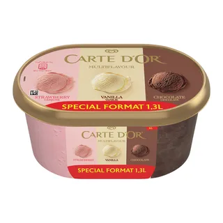 Gelado de Chocolate, Morango e Baunilha Carte D'Or
