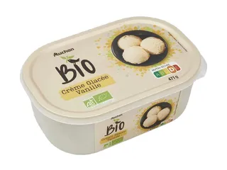 Gelado Auchan BIO baunilha 900 ml
