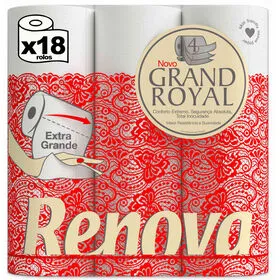 Papel Higiénico 4 Folhas Grand Royal Renova