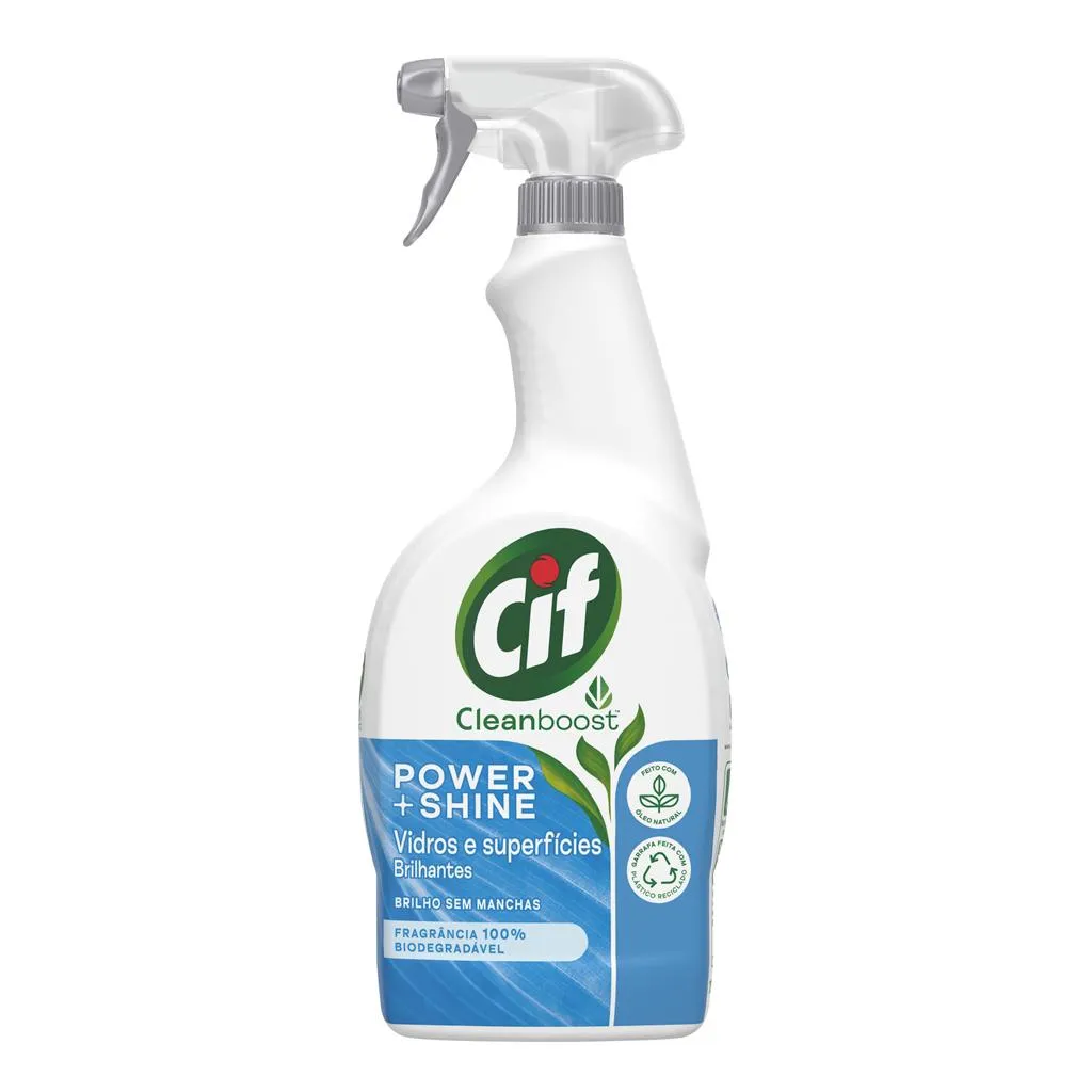 Spray power&shine vidros, de 750 ml
