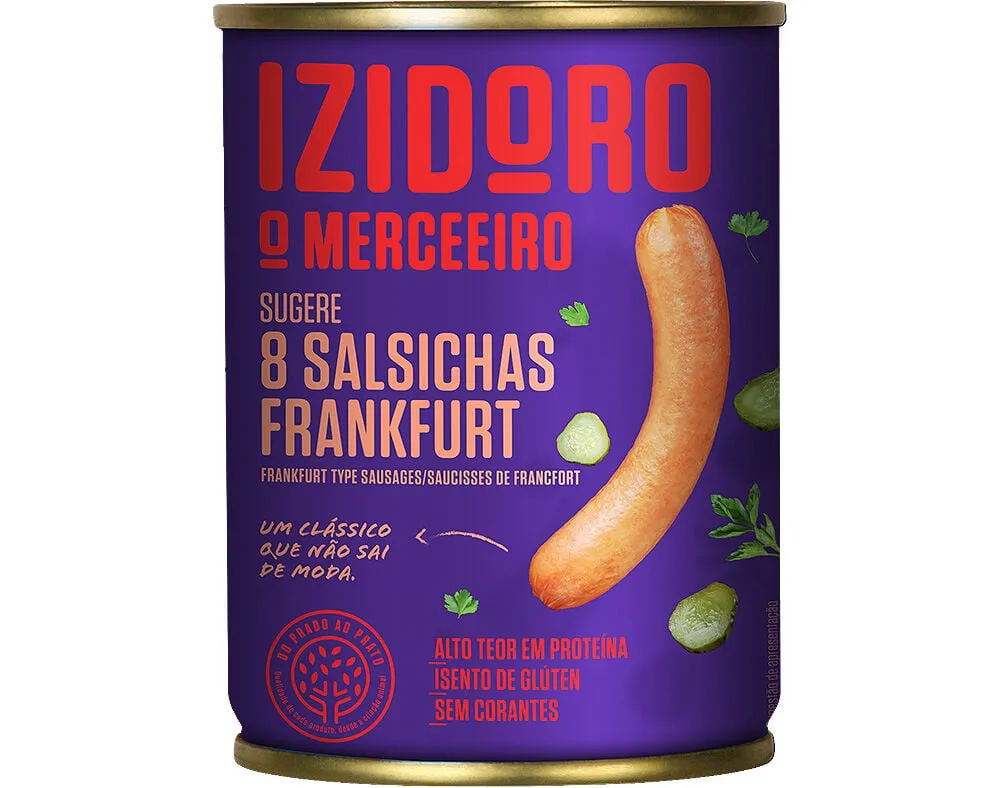 Salsichas Izidoro lata 8un 350(200)g