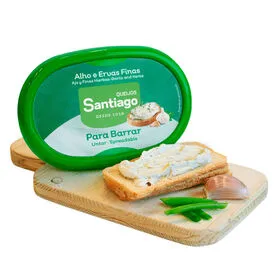 Queijo para Barrar com Alho e Ervas Santiago