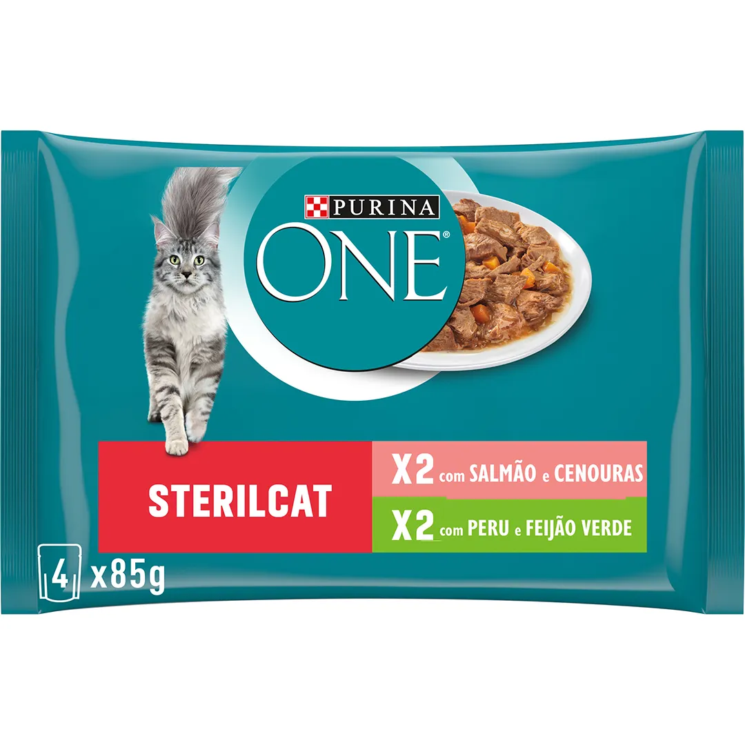 Comida Húmida para Gato Esterilizado Mix Salmão e Peru