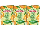 Sumo Compal 100%% laranja 3 x 0,20 L