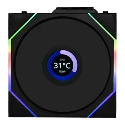 Ventoinha 120mm Lian Li UNI FAN TL120 LCD Wireless RGB PWM Preta LianLi