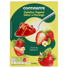 Gelatina em Pó Vegetal de Morango Continente