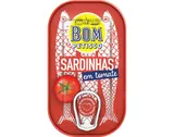 Sardinha inteira BOM Petisco em tomate 120(78)g