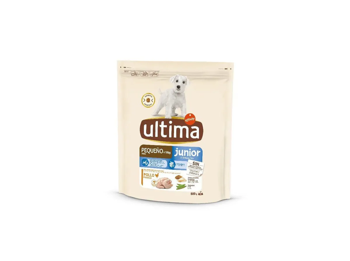 Ração para cão Ultima júnior mini com frango e arroz 800 g