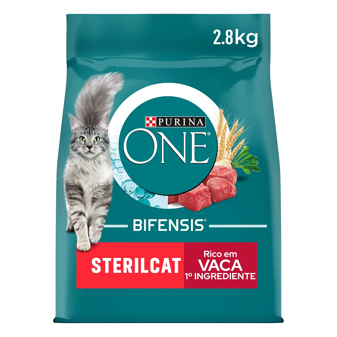 Comida Seca para Gato Esterilizado com Vaca