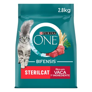 Comida Seca para Gato Esterilizado com Vaca Purina One