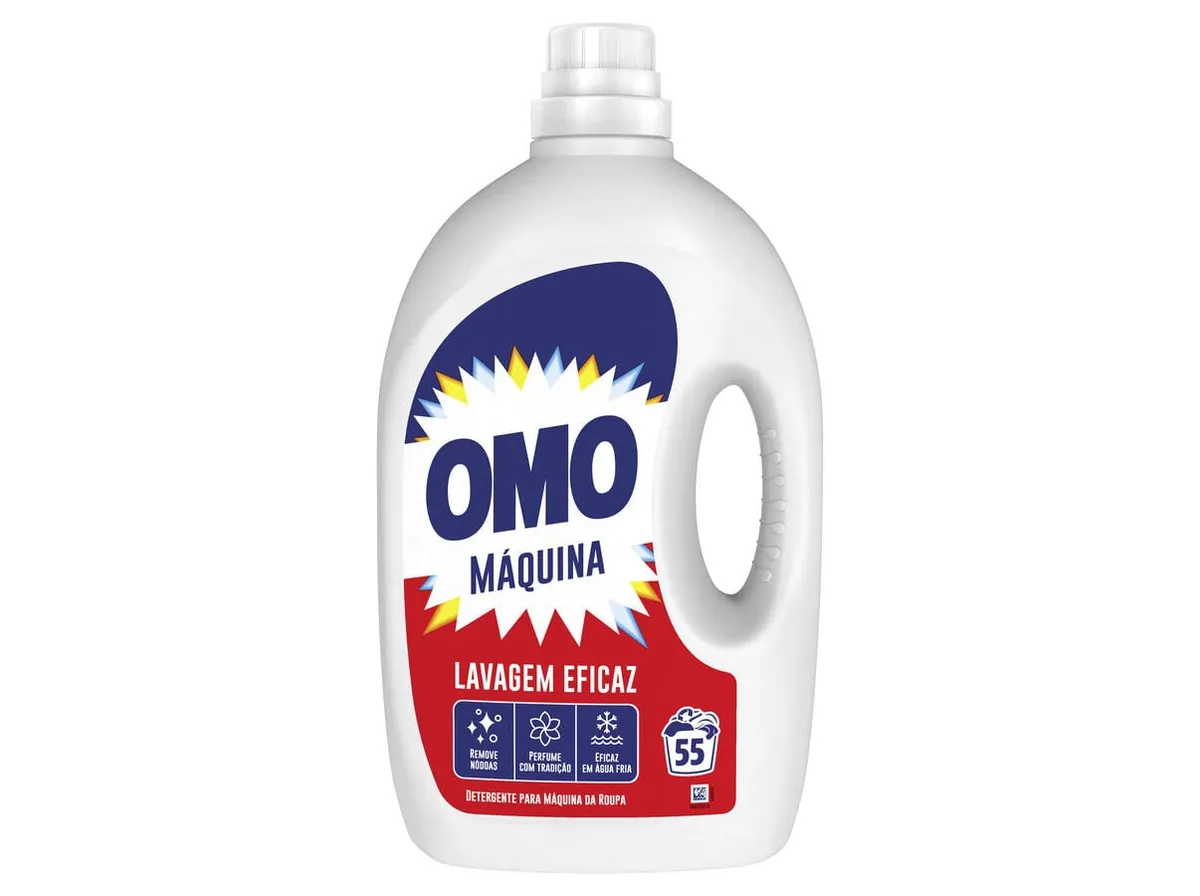 Detergente máquina roupa líquido OMO 55 doses