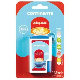 Adoçante com Doseador 300 Pastilhas Continente