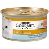 Comida Húmida para Gato Adulto Mousse Peixe do Oceano Purina Gourmet Gold