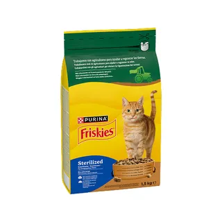 Comida Seca para Gato Esterilizado com Frango e Peru Purina Friskies