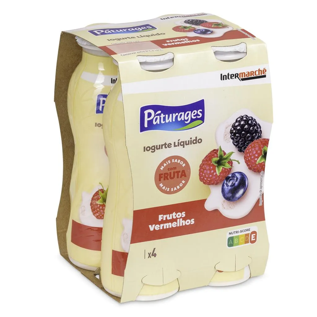 Iogurte Líquido Frutos Vermelhos 4x160g