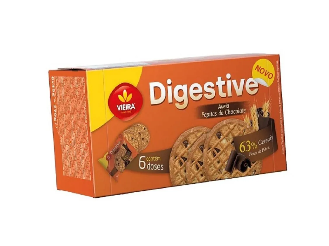 Bolacha degestiva Vieira aveia e chocolate 6 x 45 g