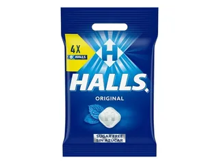Rebuçados Halls sem açúcar eucalipto 128 g