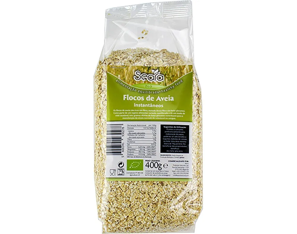 Flocos Seara de aveia instantâneos bio 400 g