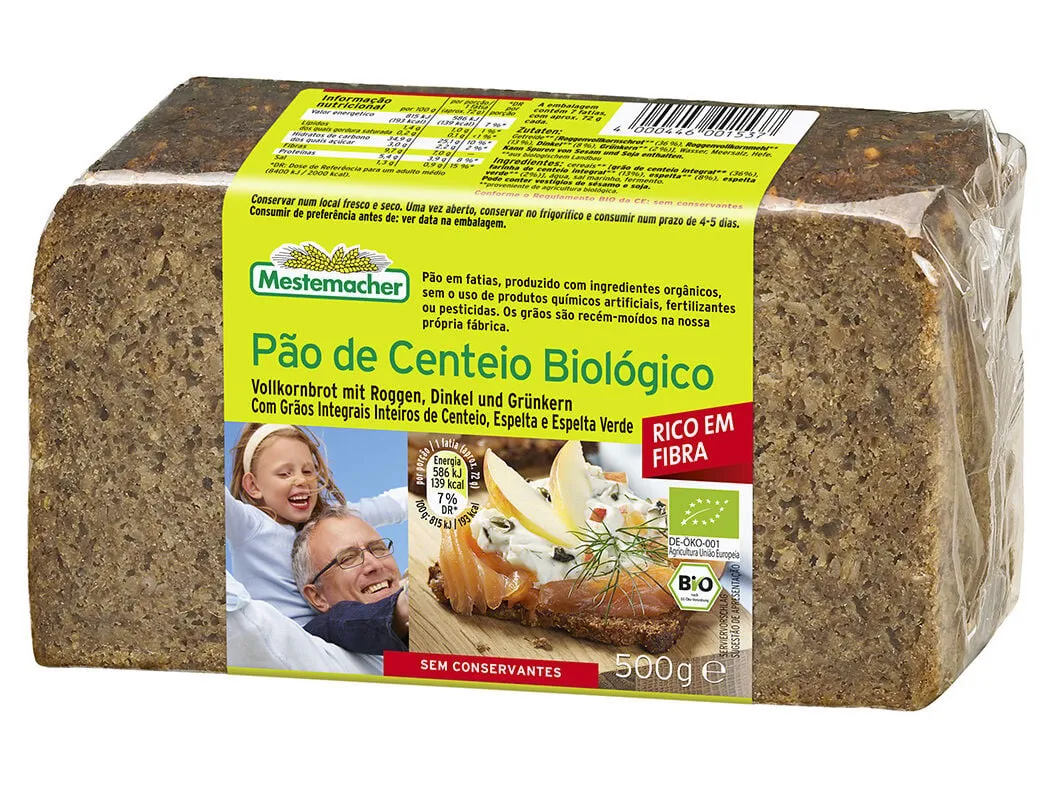 Pão Mestemacher centeio biológico 500 g