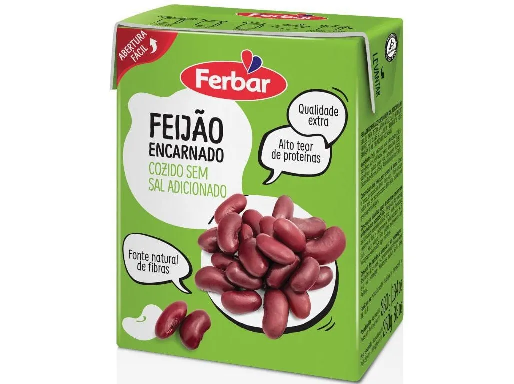 Feijão encarnado Ferbar tetra 380(250)g