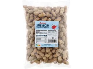 Amendoim com casca torrado Auchan 500 g