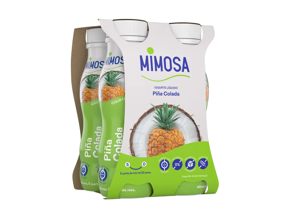 Iogurte liquido Mimosa pinacolada 4 x 151 ml