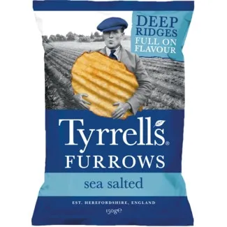 Batatas Fritas com Sal Marinho embalagem 150 g - Tyrrell's