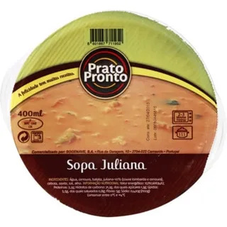 Sopa Juliana embalagem 400 ml - Prato Pronto