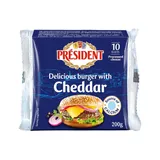 Queijo fundido, cheddar, fatias, 200 g