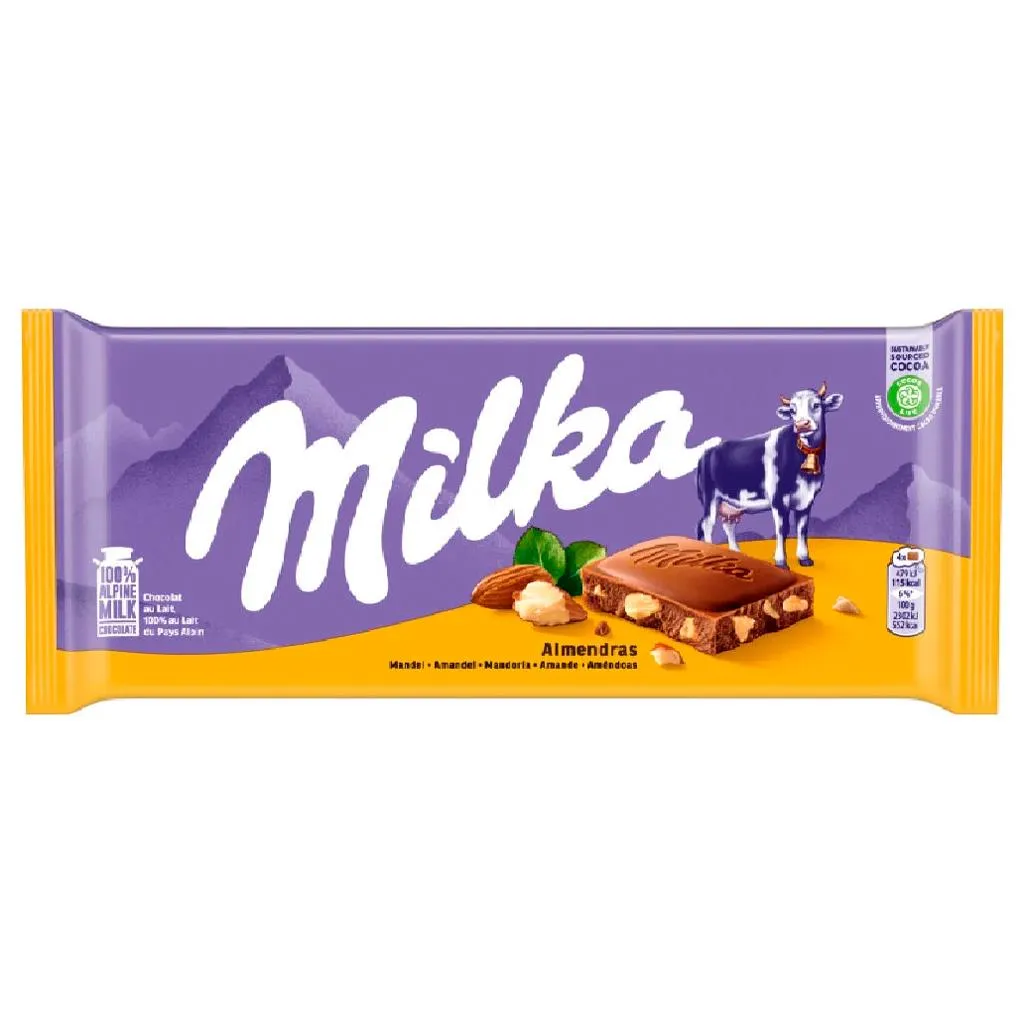 Chocolate de leite e amêndoas
