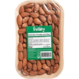 Amêndoa Torrada Com Pele embalagem 200 g - Frutidry