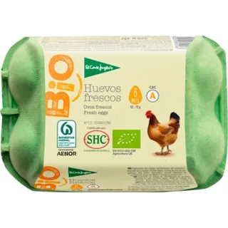 Ovos Classe M/L Biológicos embalagem 6 unidades - El Corte Inglés Bio