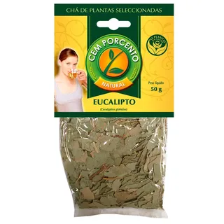Chá eucalipto, embalagem de 70g Cemporcento