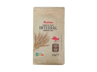 Farinha trigo Auchan tipo 150 integral 1 kg
