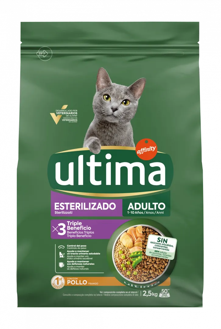 Comida Seca para Gato Adulto Esterilizado com Frango