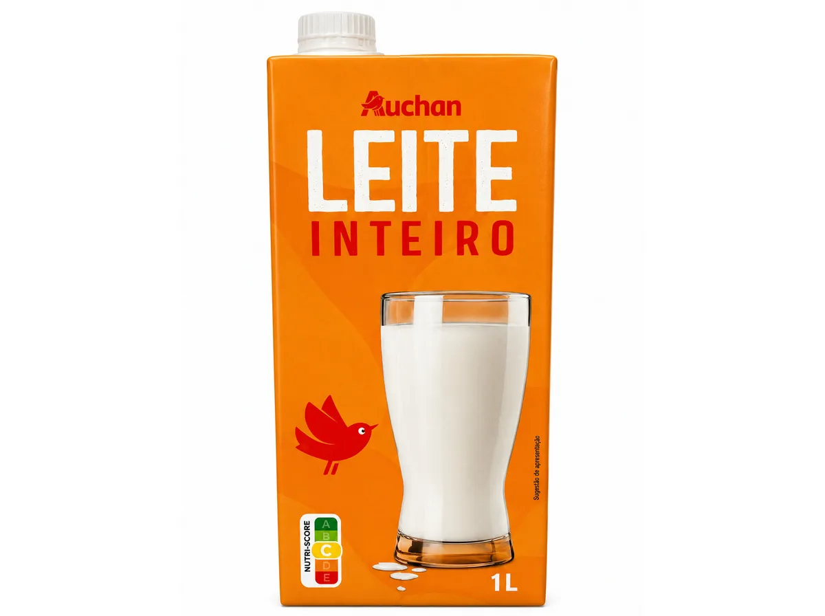 Leite UHT inteiro Auchan 1 L