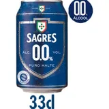Cerveja sem Álcool 0.0% lata 33 cl - Sagres
