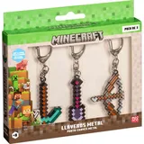 Minecraft - Pack 3 Porta-chaves (vários modelos)