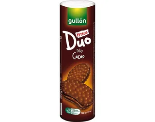 bolacha gullon mega duo recheada duplo chocolate 500g