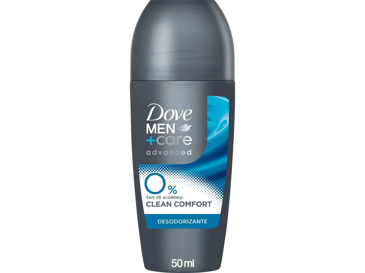 Desodorizante roll-on DOVE MEN clean comfort 0% aluminio 50 ml