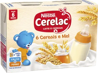 Leite e Cereais 6 Cereais e Mel Cerelac