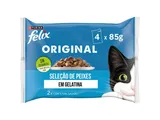 Comida húmida para gato Felix seleção de peixes 4 x 85 g
