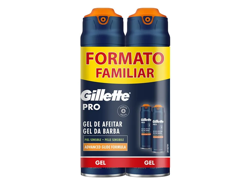 Gel barbear Gillette pro sensitive 2 x 200 ml