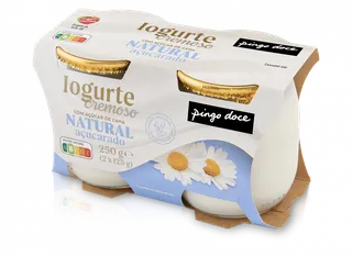 Iogurte Cremoso Natural Açucarado Pack 2 Pingo Doce