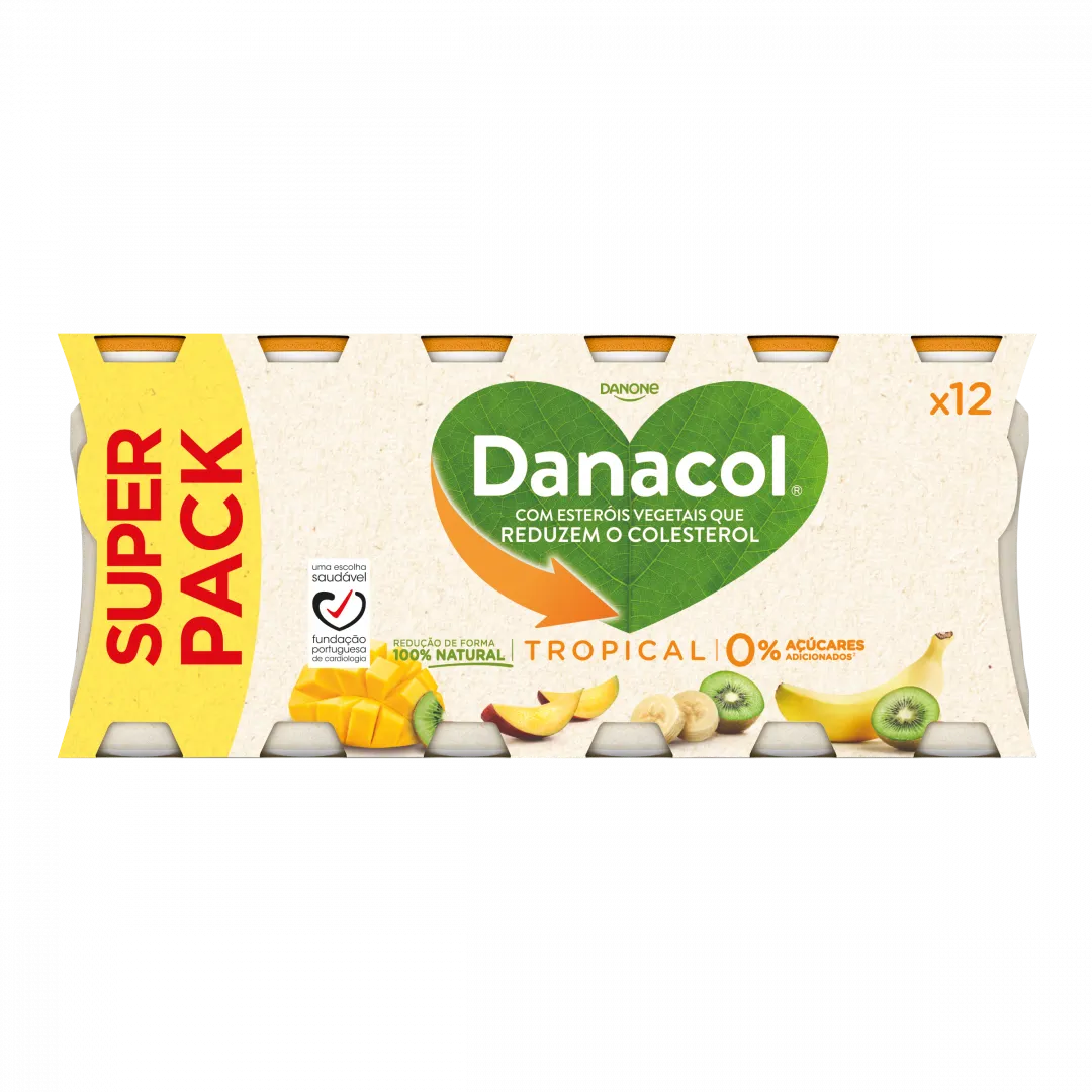 Iogurte Líquido Reduz Colesterol Tropical Pack 12