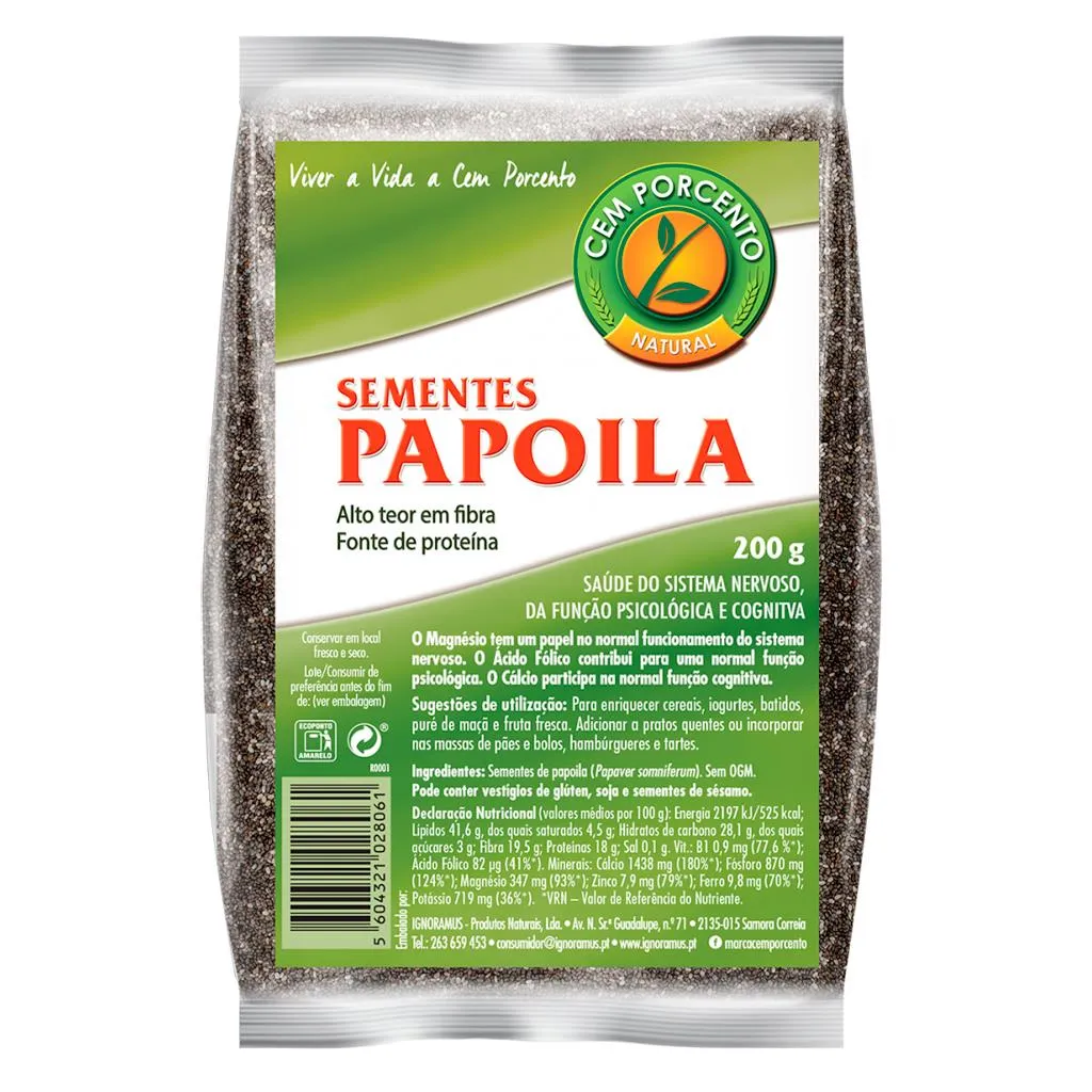 Sementes de papoila, 200g