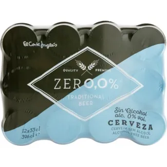 Cerveja sem Álcool 0,0% Pack 12 lata 33 cl - El Corte Inglés