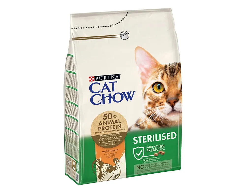 Ração gato esteriliz CAT CHOW esterilizado peru 3 kg